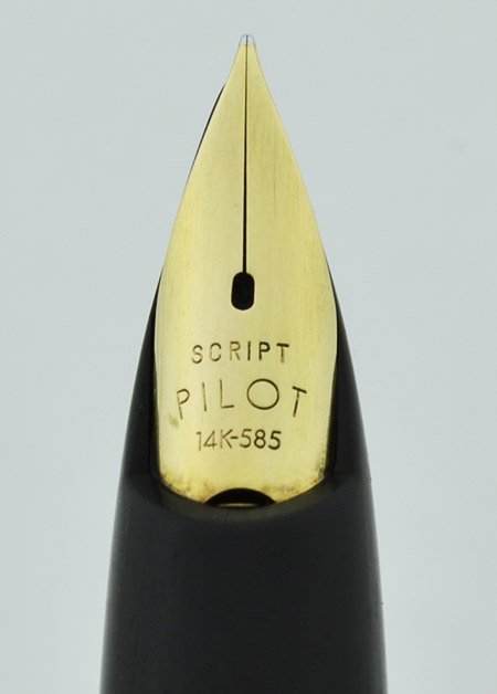 Pilot E Fountain Pen - 1966, Black, Fine 14k SCRIPT Nib (Very Nice